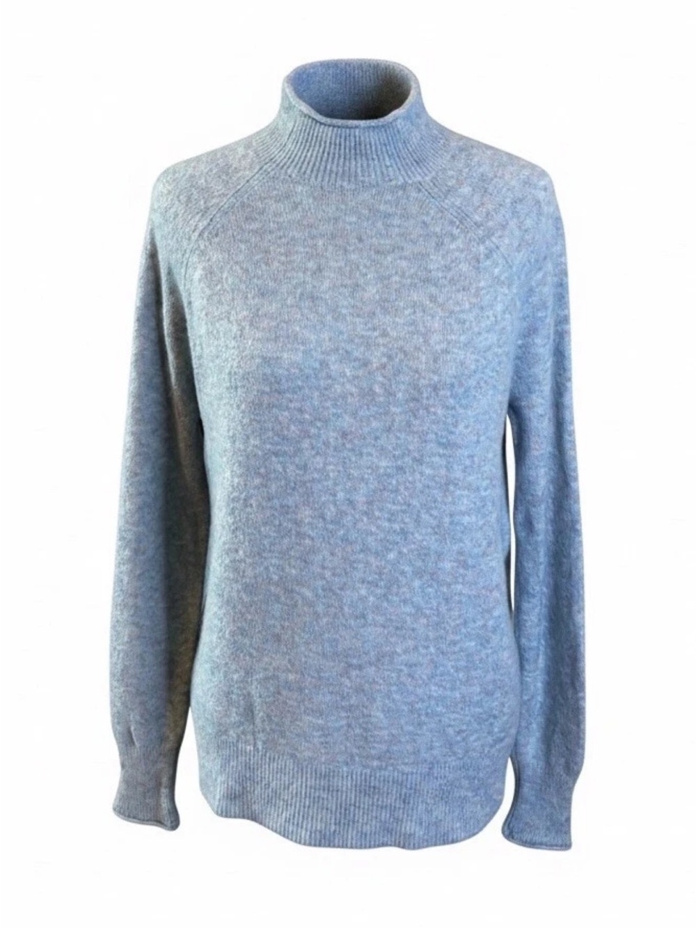J. Crew Rollneck Sweater in Supersoft Yarn Blue Size Small S Wool Alpaca Blend